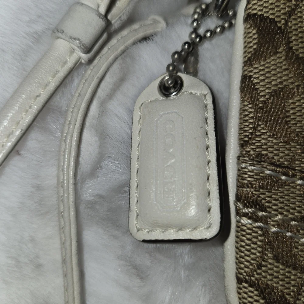 Coach Brown Canvas Signature Wristlet